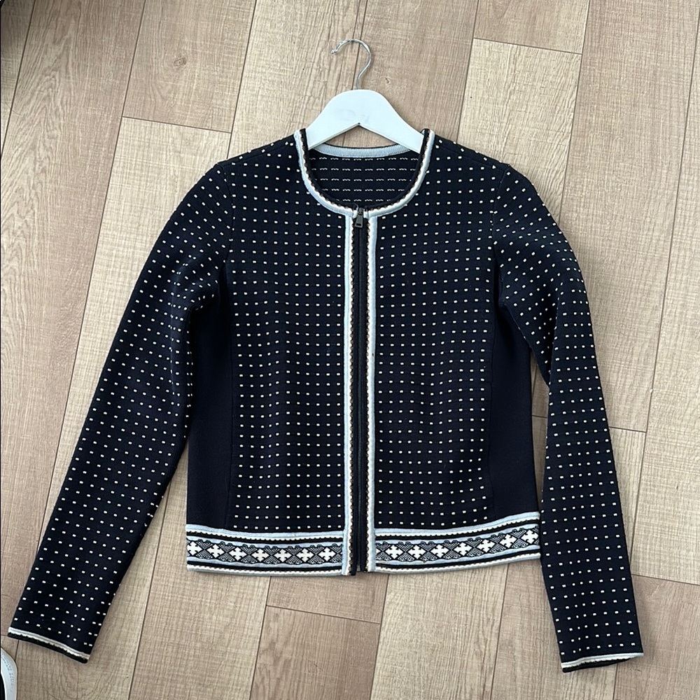 Black And White Patterned Jacket - image 1